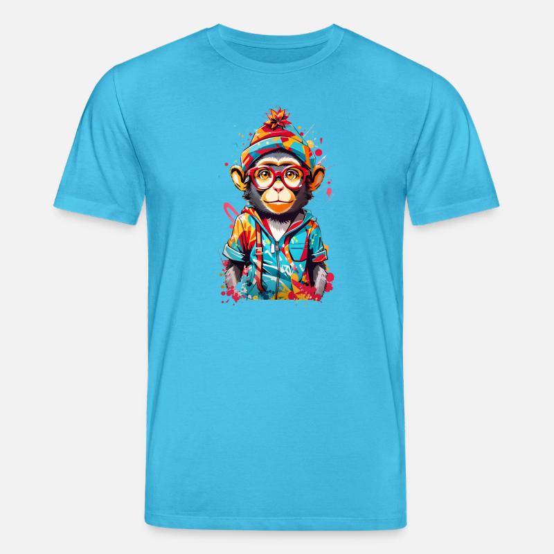 Coole Affe - Stanley/Stella Unisex Bio-T-Shirt CREATOR  - Aquablau
