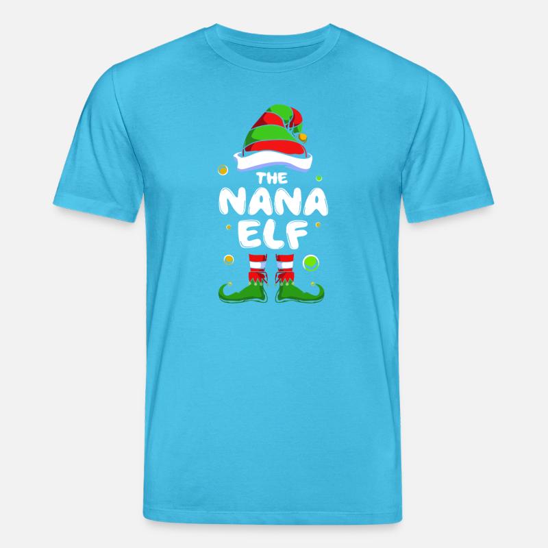 Elfe Elf Weihnachtsgeschenk Oma Großmutter - Stanley/Stella Unisex Bio-T-Shirt CREATOR - Aquablau