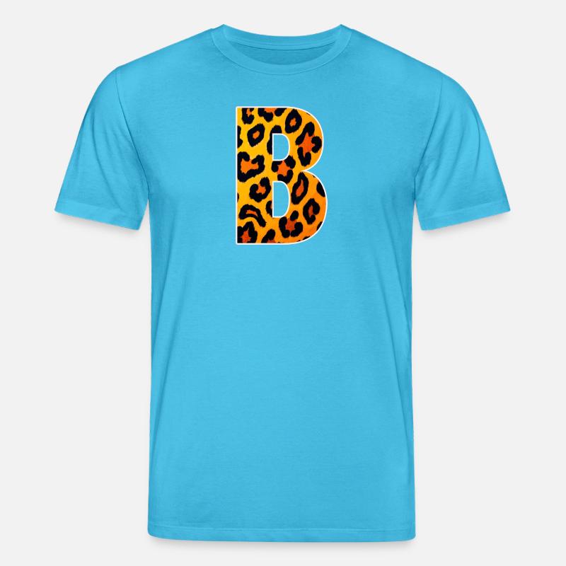 Monogramme LeopardB en look léopard - T-shirt bio CREATOR Stanley/Stella Unisexe - bleu aqua