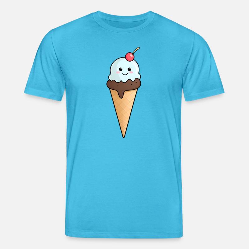 Kuscheliges Eis mit Kirsche - Stanley/Stella Unisex Bio-T-Shirt CREATOR  - Aquablau