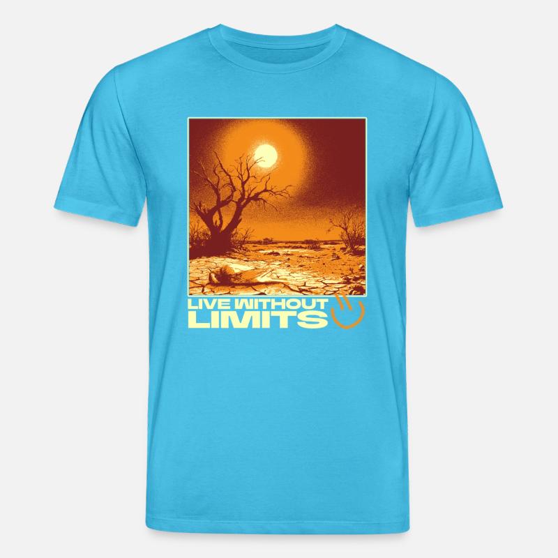 Live Without Limits – Surreal Desert Scene - Stanley/Stella CREATOR Unisex Organic T-Shirt - aqua blue