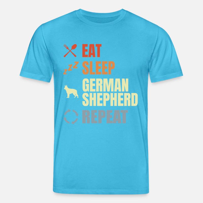 Schäferhund Routine - Stanley/Stella Unisex Bio-T-Shirt CREATOR  - Aquablau