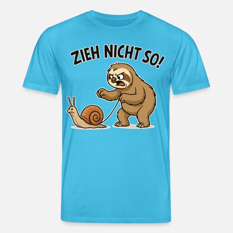 Don't pull so sloth - Stanley/Stella CREATOR Unisex Organic T-Shirt - aqua blue