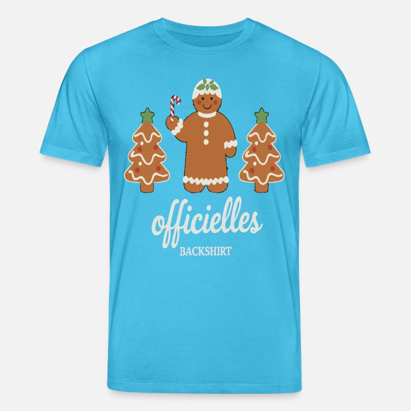 Plätzchen Backen Weihnachtszeit Kekse Lebkuchen - Stanley/Stella Unisex Bio-T-Shirt CREATOR  - Aquablau
