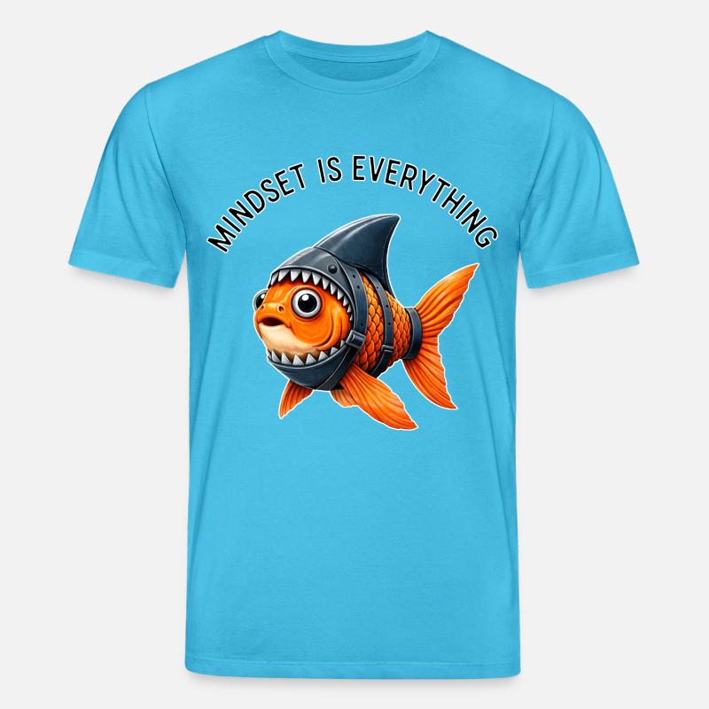 Mindset Fisch – Sei der Hai - Stanley/Stella Unisex Bio-T-Shirt CREATOR  - Aquablau