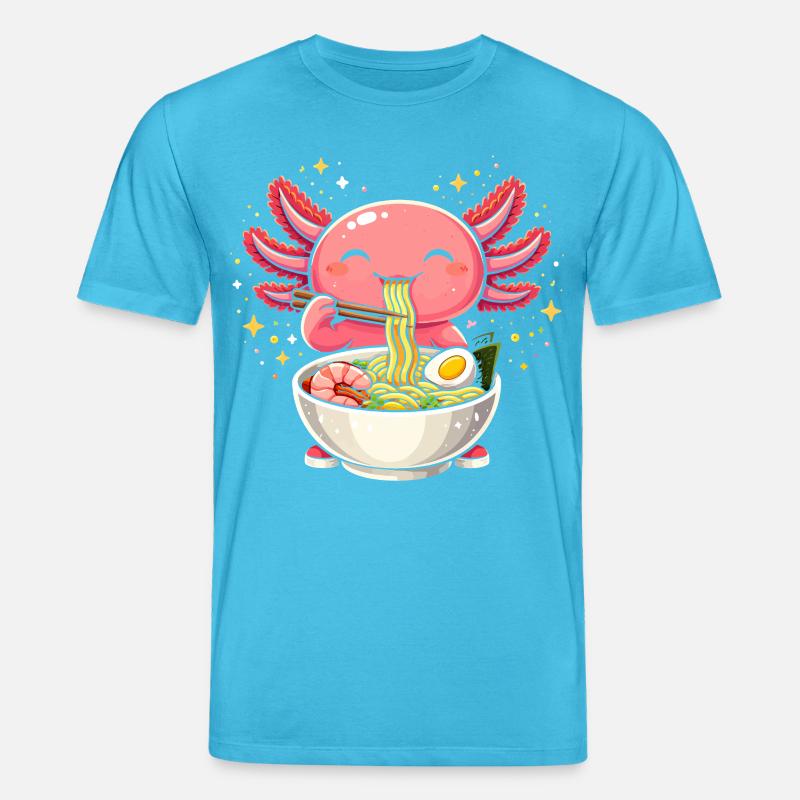Ramenengelchen mit Nudeln - Stanley/Stella Unisex Bio-T-Shirt CREATOR  - Aquablau