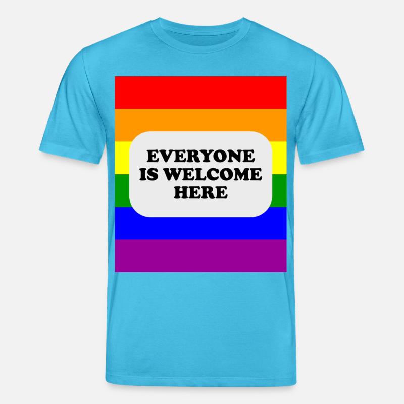 LGBT-Safe-Space-Regenbogenflagge - Stanley/Stella Unisex Bio-T-Shirt CREATOR  - Aquablau