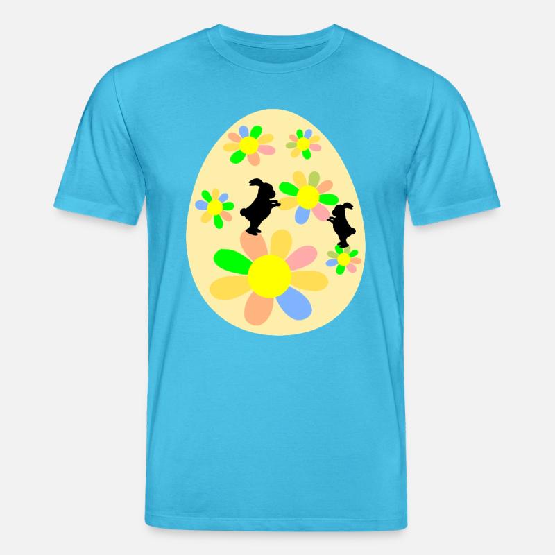 Easter Eggs Easter Bunny - Stanley/Stella CREATOR Unisex Organic T-Shirt - aqua blue