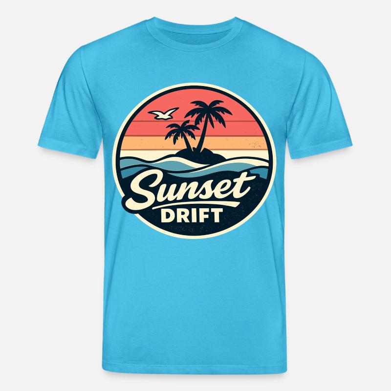 Sunset Drift - Stanley/Stella Unisex Bio-T-Shirt CREATOR  - Aquablau