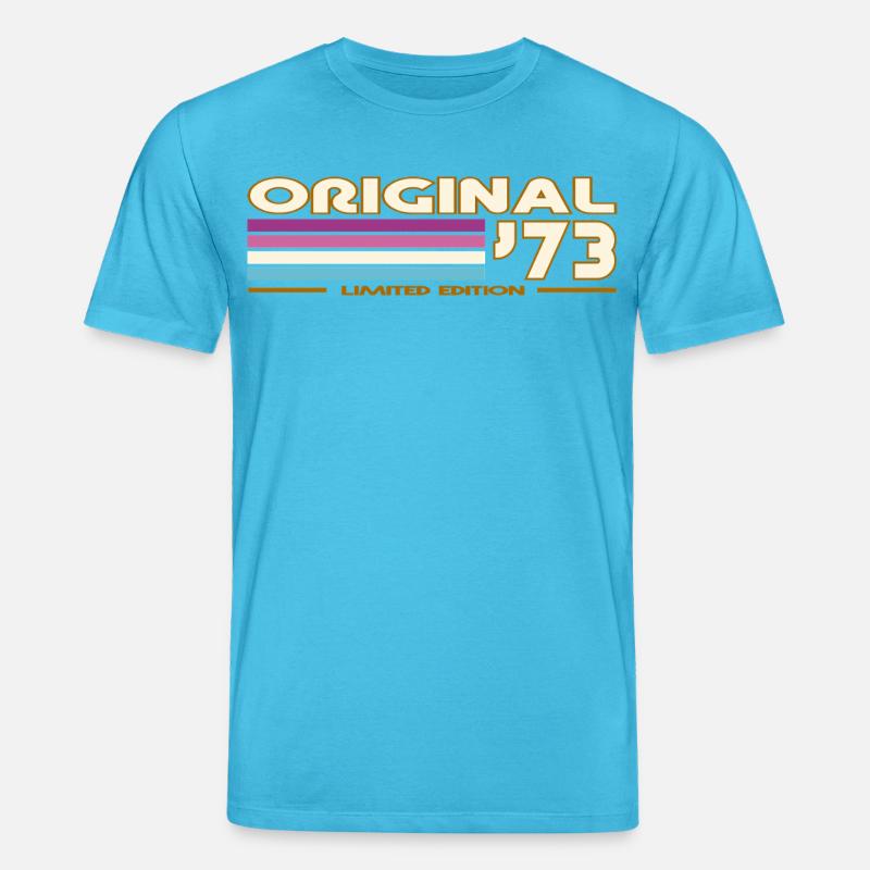 Originale 73er Retro 70s - Stanley/Stella Unisex Bio-T-Shirt CREATOR  - Aquablau