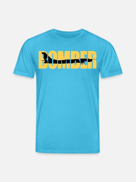 Bomber Tu-95 - Stanley/Stella CREATOR Unisex Organic T-Shirt - aqua blue