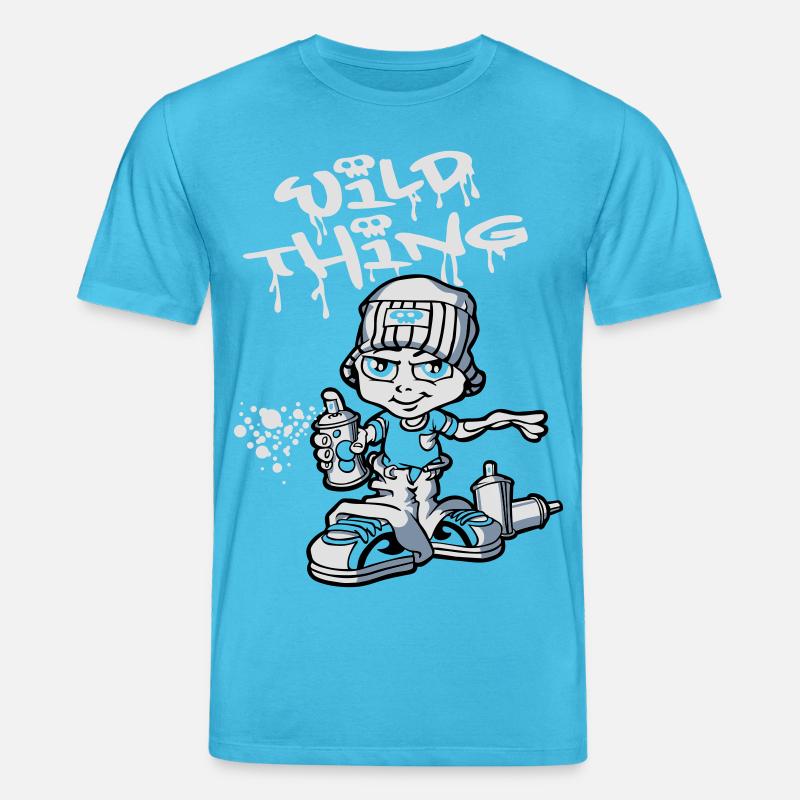 Junge Graffiti-flex - Stanley/Stella Unisex Bio-T-Shirt CREATOR  - Aquablau