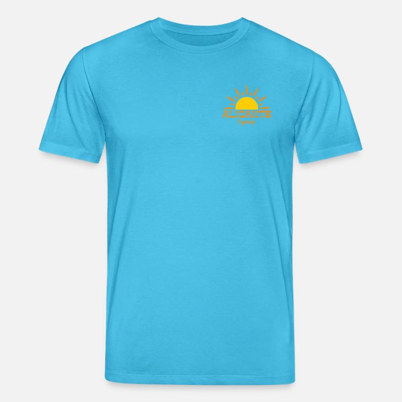 Lebendiger Sunburst Alicante Spanien Design - Stanley/Stella Unisex Bio-T-Shirt CREATOR  - Aquablau