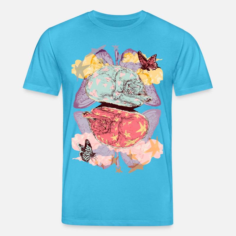 KITTY TRÄUMT - Stanley/Stella Unisex Bio-T-Shirt CREATOR - Aquablau