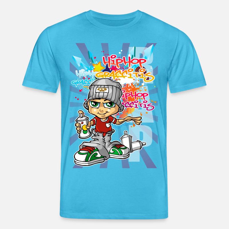 Graffiti boy background - Stanley/Stella Unisex Bio-T-Shirt CREATOR  - Aquablau