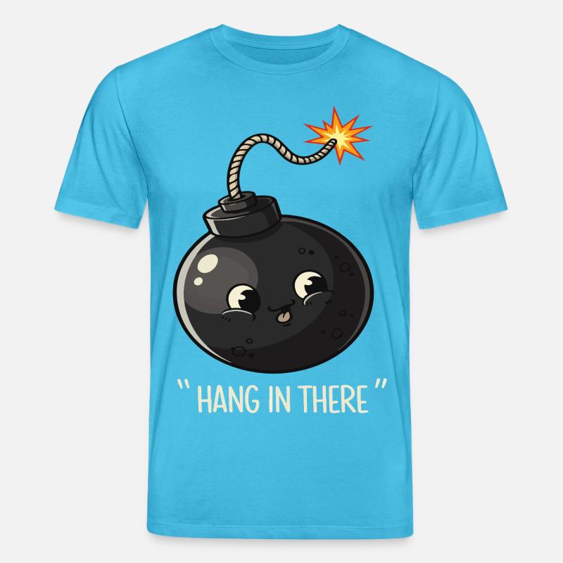 Kawaii Explodierende Bombe Comic Design - Stanley/Stella Unisex Bio-T-Shirt CREATOR - Aquablau