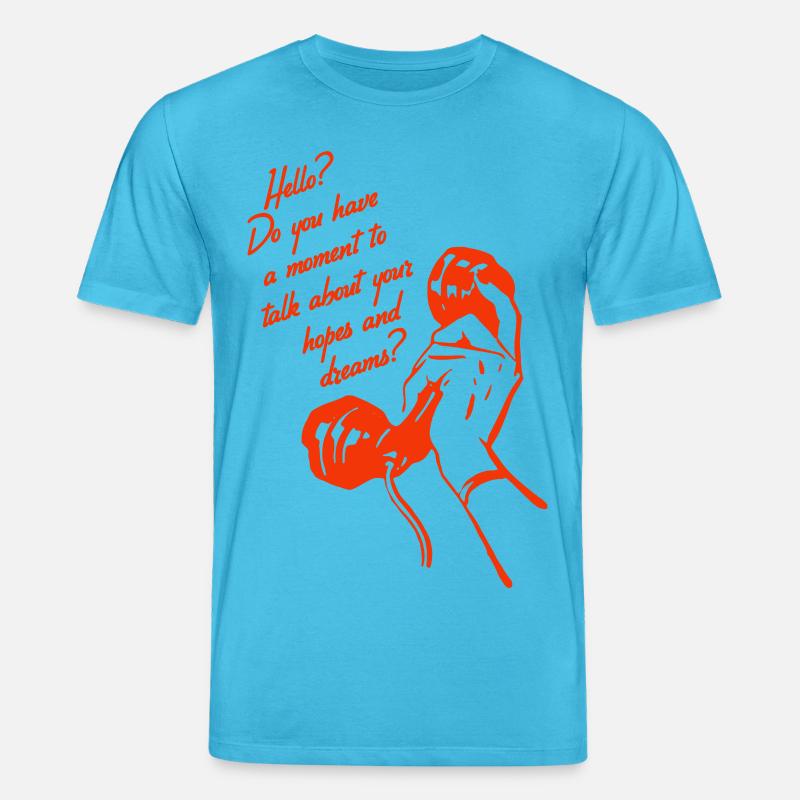 Conception de téléphone rétro – Conversation Hopes & Dreams - T-shirt bio CREATOR Stanley/Stella Unisexe - bleu aqua