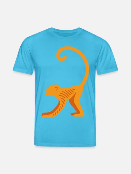 Orangutan line logo - Stanley/Stella CREATOR Unisex Organic T-Shirt - aqua blue