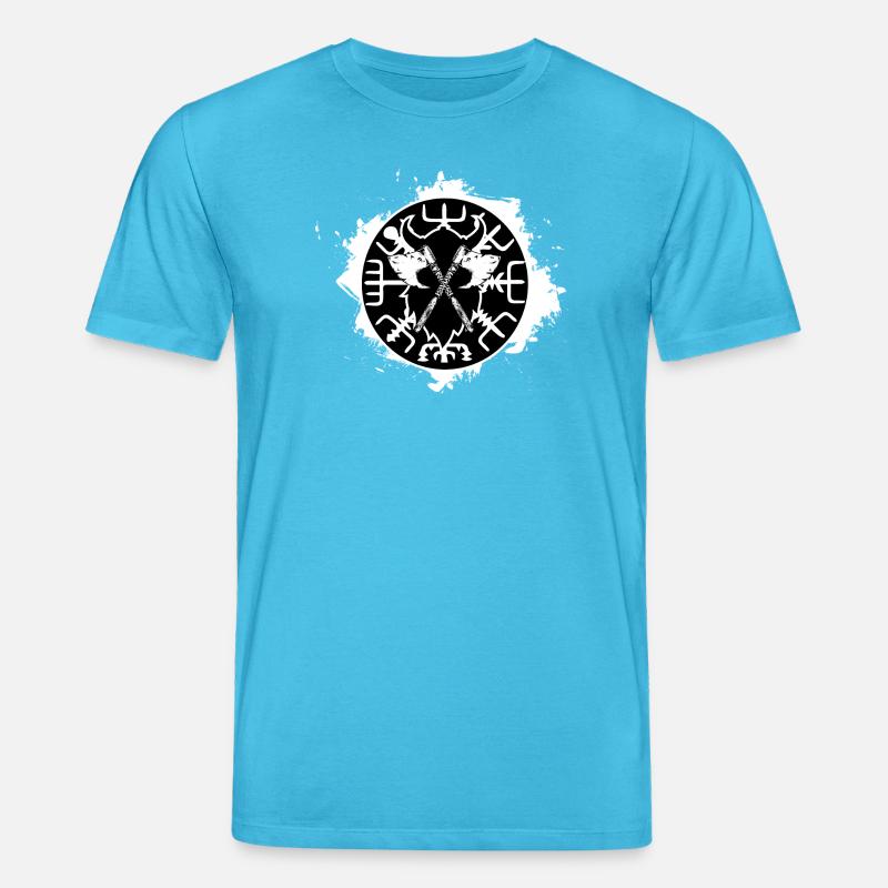 vegvisir compas du nord blanc - T-shirt bio CREATOR Stanley/Stella Unisexe - bleu aqua