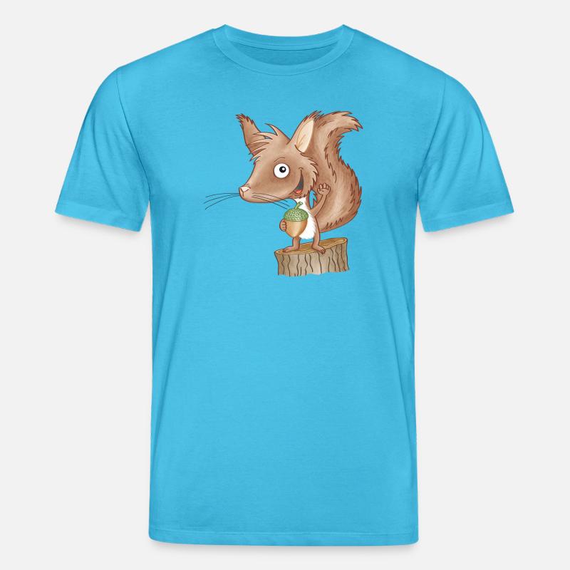 keckes Eichhörnchen - Stanley/Stella Unisex Bio-T-Shirt CREATOR  - Aquablau