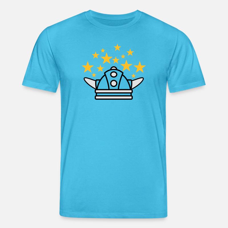 Wikinger Helm Idee - Stanley/Stella Unisex Bio-T-Shirt CREATOR  - Aquablau
