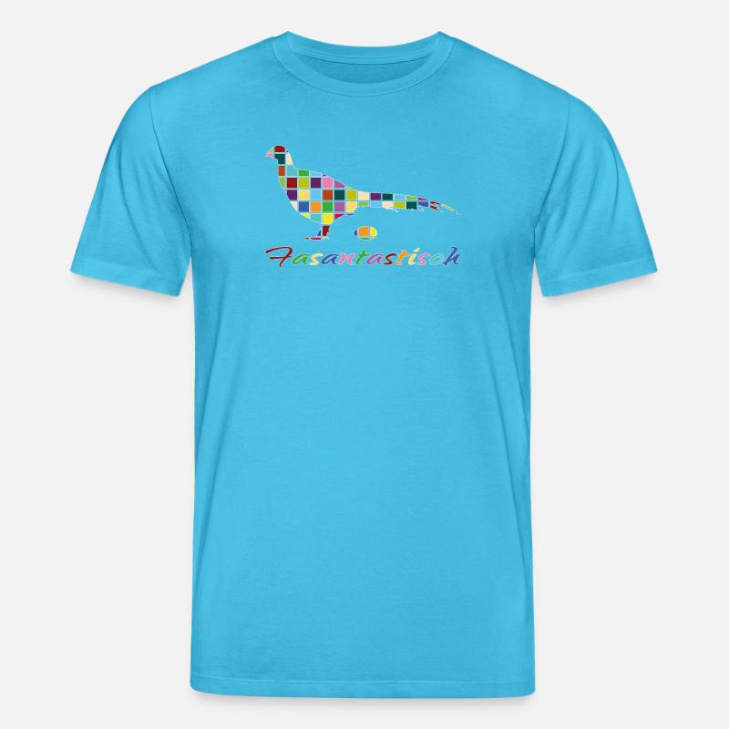 Fantastic pheasant design pheasantastic - Stanley/Stella CREATOR Unisex Organic T-Shirt - aqua blue