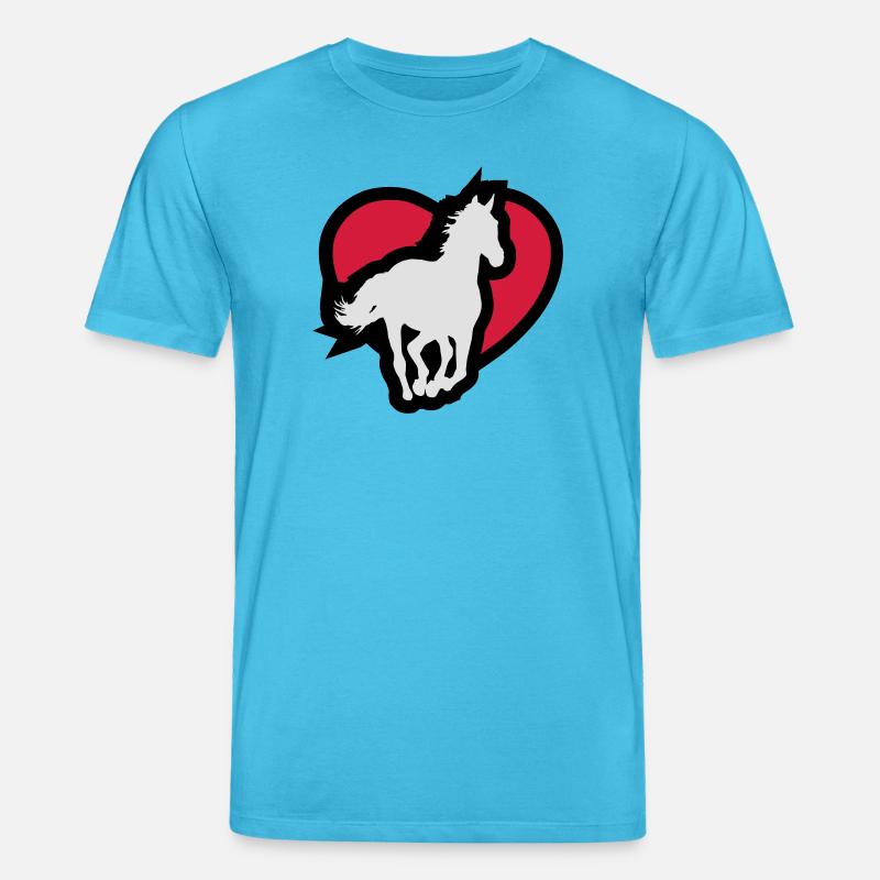 Ein pferd - Stanley/Stella Unisex Bio-T-Shirt CREATOR  - Aquablau