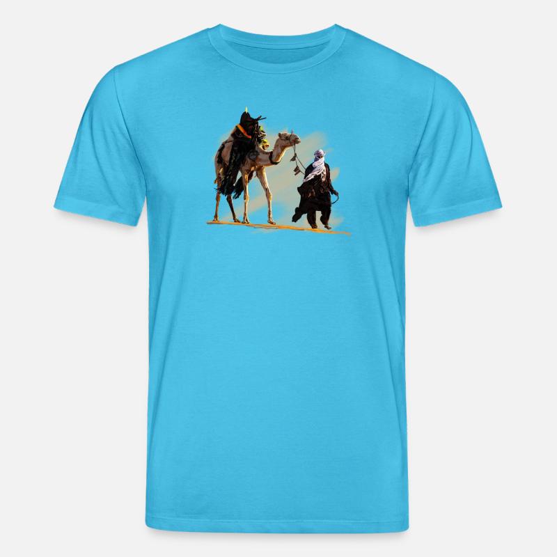 Beduin mit Kamel - Stanley/Stella Unisex Bio-T-Shirt CREATOR  - Aquablau