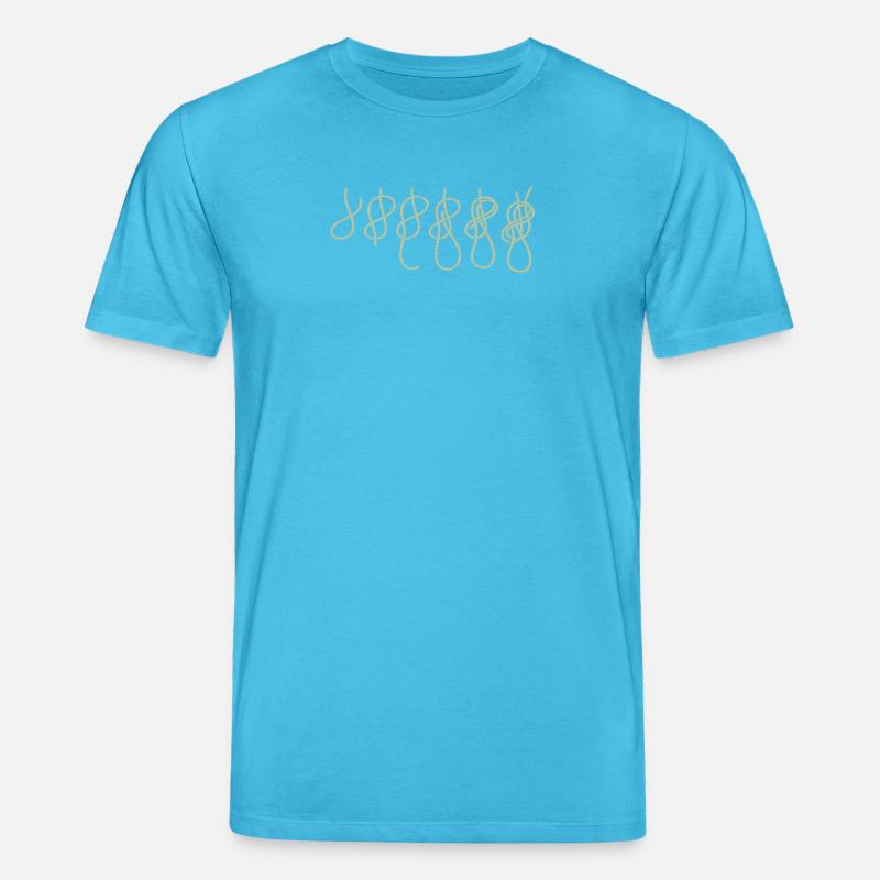 Evolution climbing climbing knot eighth knot - Stanley/Stella CREATOR Unisex Organic T-Shirt - aqua blue