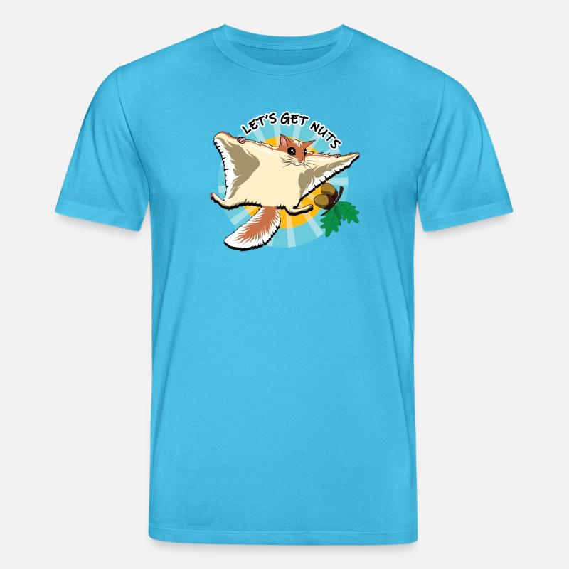 Écureuil volant - Let's Get Nuts - T-shirt bio CREATOR Stanley/Stella Unisexe - bleu aqua