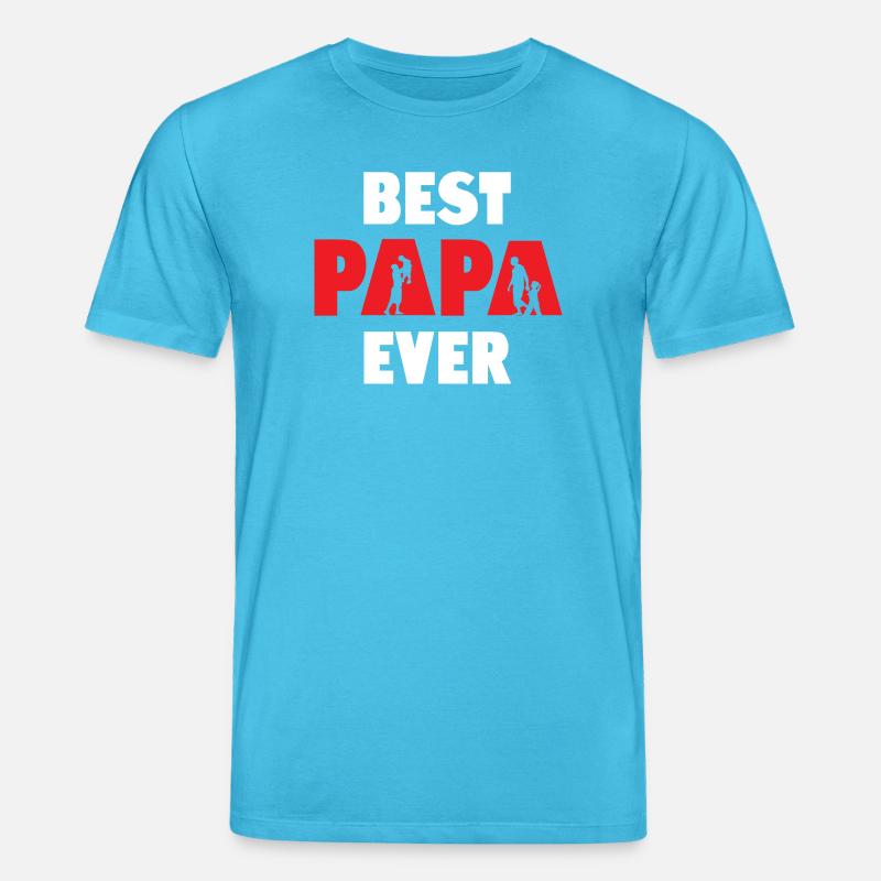 Bester Papa aller Zeiten - Stanley/Stella Unisex Bio-T-Shirt CREATOR  - Aquablau