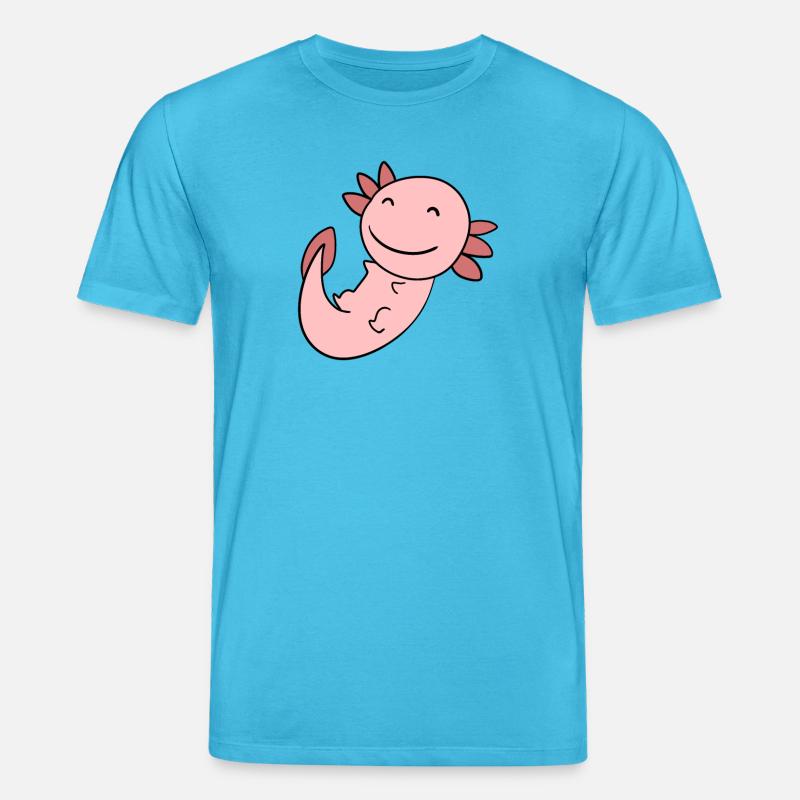 Süßes Axolotl Rosa - Stanley/Stella Unisex Bio-T-Shirt CREATOR - Aquablau