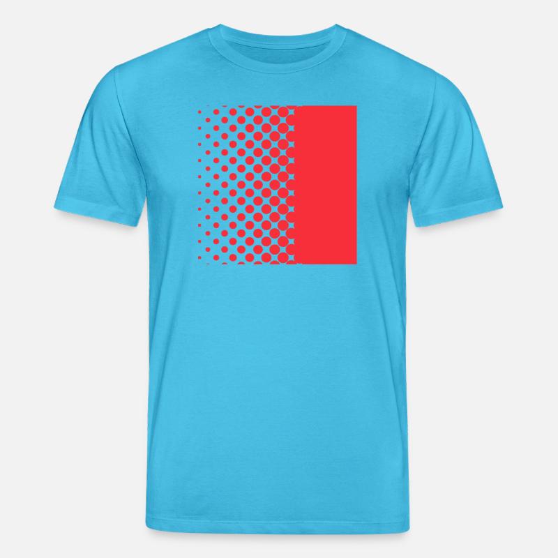 Halftone Gradient Rotes Panel - Stanley/Stella Unisex Bio-T-Shirt CREATOR  - Aquablau