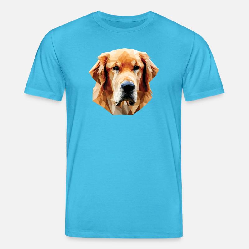 Polygone de chien Labrabor - T-shirt bio CREATOR Stanley/Stella Unisexe - bleu aqua