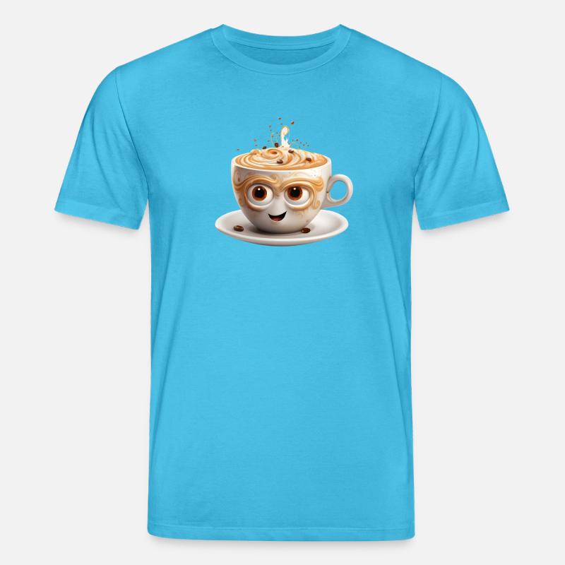 Süße Kaffeetasse - Stanley/Stella Unisex Bio-T-Shirt CREATOR - Aquablau