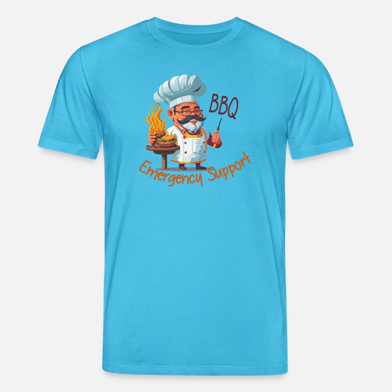 BBQ Notfall Support - Stanley/Stella Unisex Bio-T-Shirt CREATOR  - Aquablau