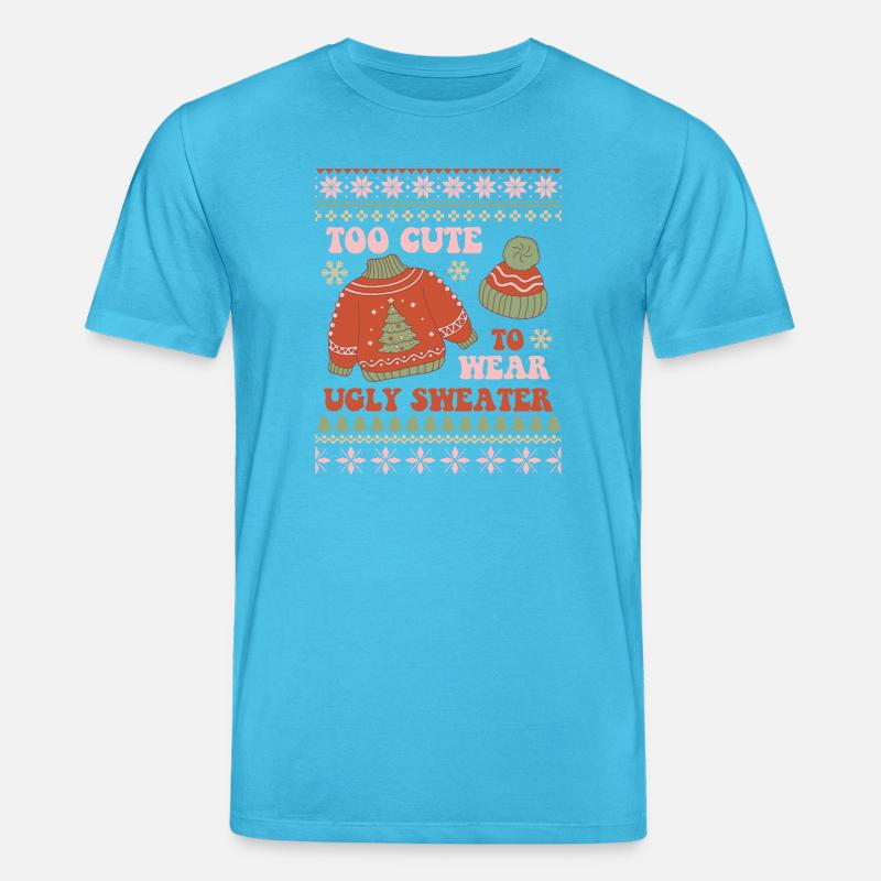 Hässlicher Weihnachtspullover - Stanley/Stella Unisex Bio-T-Shirt CREATOR  - Aquablau