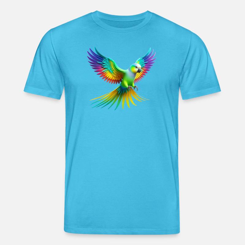 Regenbogensittich (02) - Stanley/Stella Unisex Bio-T-Shirt CREATOR - Aquablau