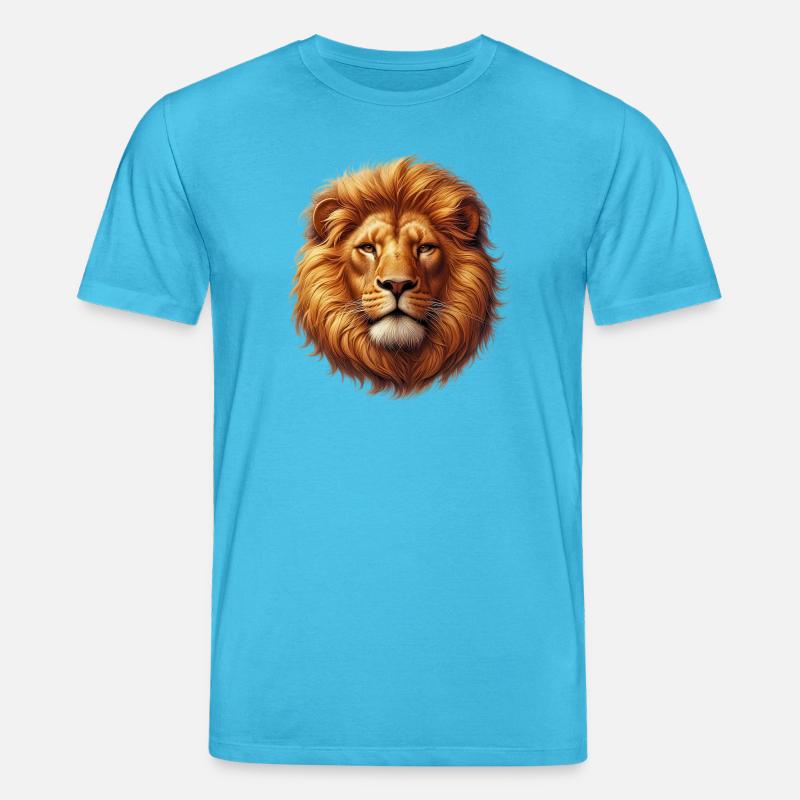 Löwe - Stanley/Stella Unisex Bio-T-Shirt CREATOR  - Aquablau
