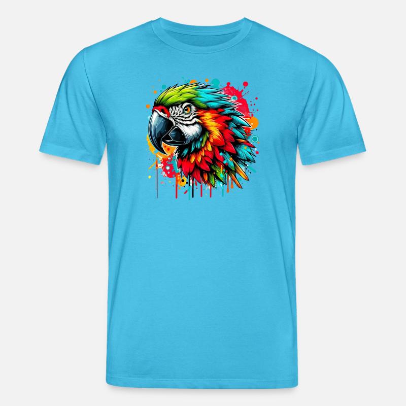 Papagei - Stanley/Stella Unisex Bio-T-Shirt CREATOR  - Aquablau
