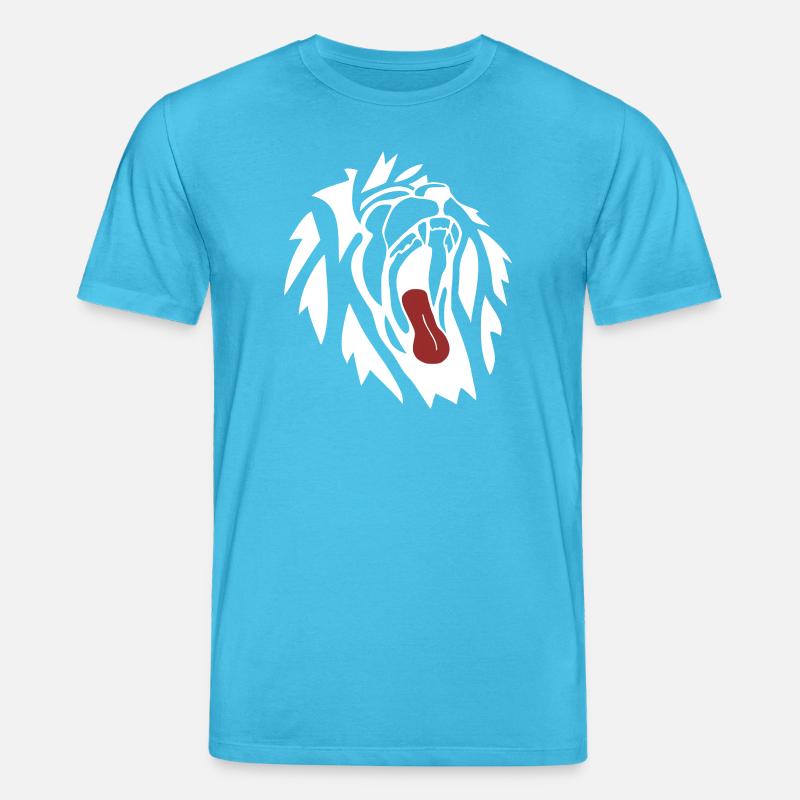 Löwe gähnend - Stanley/Stella Unisex Bio-T-Shirt CREATOR  - Aquablau