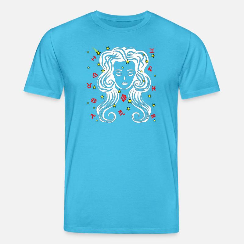 Jungfrau-Farbe - Stanley/Stella Unisex Bio-T-Shirt CREATOR  - Aquablau