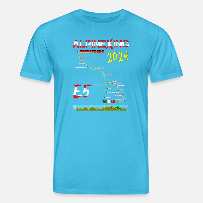 E5 Oberstdorf Meran 2024 - Stanley/Stella Unisex Bio-T-Shirt CREATOR  - Aquablau