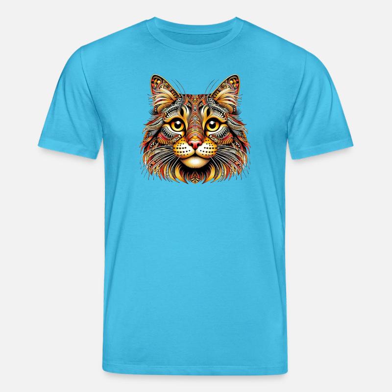 Katze - Stanley/Stella Unisex Bio-T-Shirt CREATOR - Aquablau