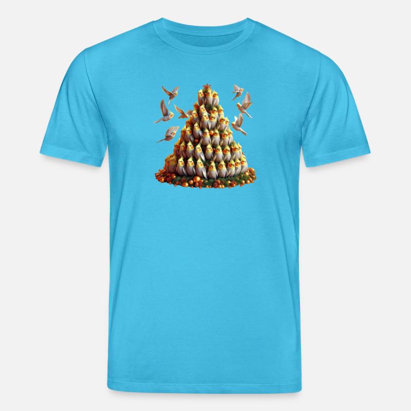 Weihnachtsbaum (02) - Stanley/Stella Unisex Bio-T-Shirt CREATOR  - Aquablau