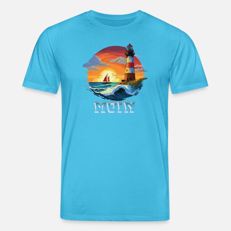 Phare de Moin - T-shirt bio CREATOR Stanley/Stella Unisexe - bleu aqua