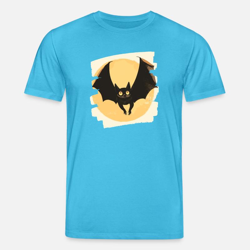Fledermaus Retro - Stanley/Stella Unisex Bio-T-Shirt CREATOR  - Aquablau