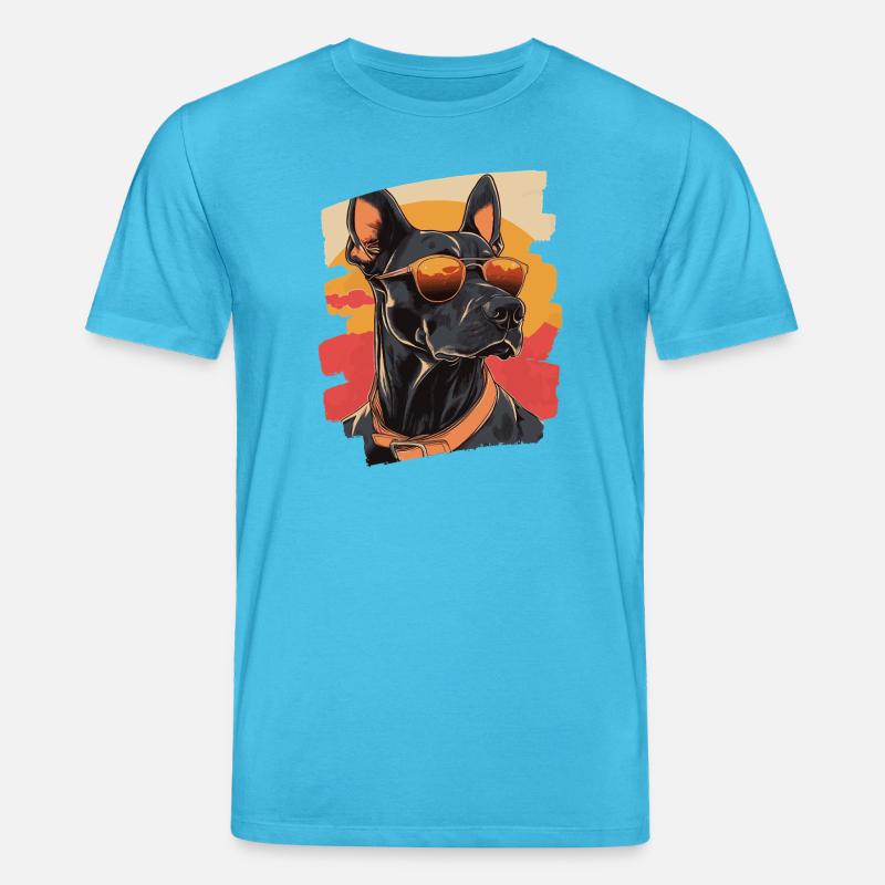 Dobermann - Stanley/Stella Unisex Bio-T-Shirt CREATOR  - Aquablau