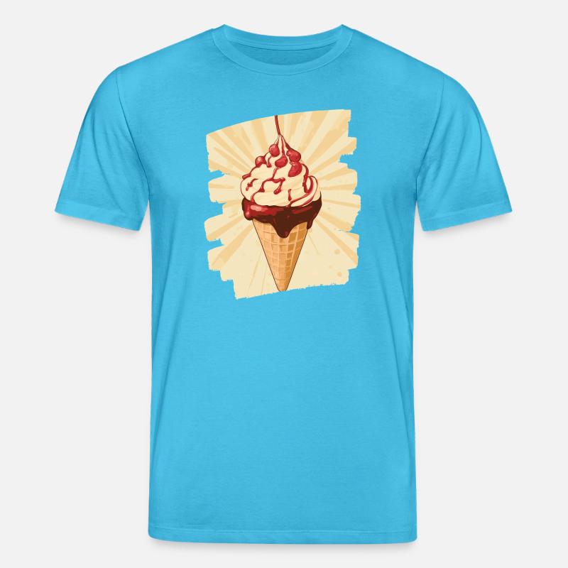 Eiscreme Eis - Stanley/Stella Unisex Bio-T-Shirt CREATOR - Aquablau