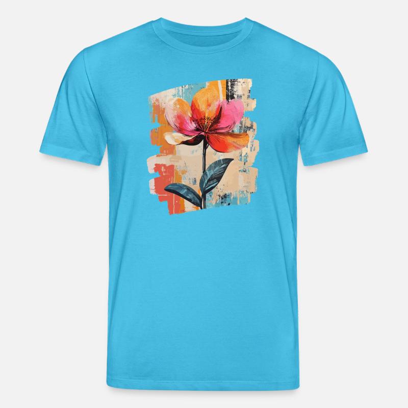 Printemps Printemps Début Fleur Fleurs - T-shirt bio CREATOR Stanley/Stella Unisexe - bleu aqua
